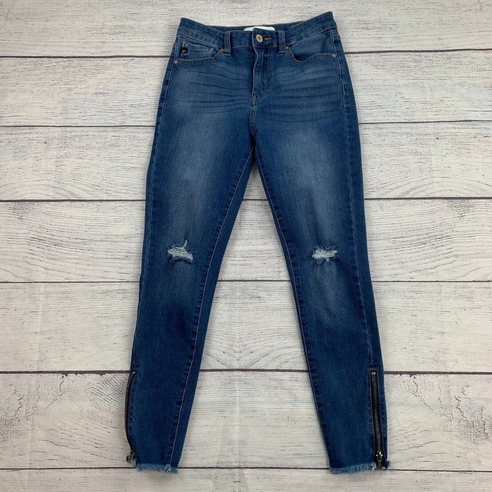 KanCan sz 5 / 26 Zip Ankle Jeans  Light Wash 25" Inseam Stretch